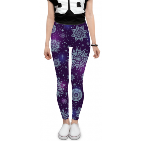 leggings с принтом Новогодние в Белгороде, 80% полиэстер, 20% эластан | Эластичный пояс, зауженные к низу, низкая посадка | 