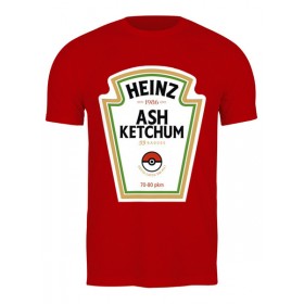 Мужская футболка с принтом Heinz ash Ketchum в Белгороде,  |  | Тематика изображения на принте: 