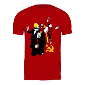 Мужская футболка с принтом Коммунистическая вечеринка в Белгороде,  |  | Тематика изображения на принте: 