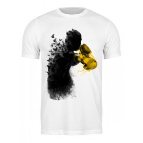Мужская футболка с принтом Порхай как бабочка, жаль как пчела в Белгороде,  |  | Тематика изображения на принте: 