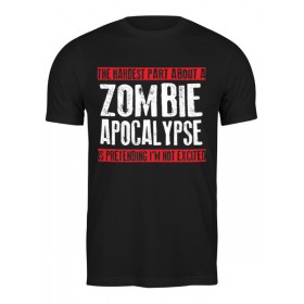 Мужская футболка с принтом Zombie Apocalypse в Белгороде,  |  | Тематика изображения на принте: 