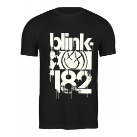 Мужская футболка с принтом blink-182 smile shirt в Белгороде,  |  | Тематика изображения на принте: 