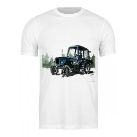 Мужская футболка с принтом трактор от михаила доманова в Белгороде,  |  | 