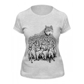 Женская футболка с принтом Волк в овечьей шкуре в Белгороде,  |  | 