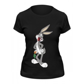 Женская футболка с принтом Багз Банни (Bugs Bunny, Кролик Багз) в Белгороде,  |  | 