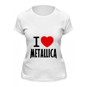 Женская футболка с принтом I love Metallica в Белгороде,  |  | 