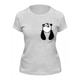 Женская футболка с принтом Панда в Кармане в Белгороде,  |  | 