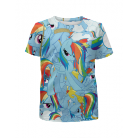 full_print_girl_tee с принтом My Little Pony в Белгороде,  |  | Тематика изображения на принте: 