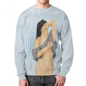 full_print_sweatshirt с принтом Gorgeous girl в Белгороде,  |  | Тематика изображения на принте: 