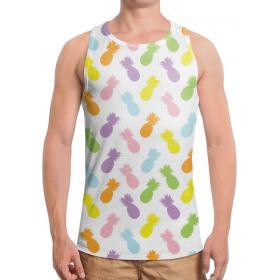 full_print_tanktop с принтом Ананасы! в Белгороде,  |  | Тематика изображения на принте: 