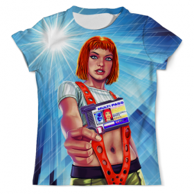 full_print_tee с принтом The Fifth Element LILOO в Белгороде, Футболка с нанесением полноцветного изображения по всей поверхности может быть выполнена в двух вариантах - ХЛОПОК и СИНТЕТИКА. | Хлопок - ткань из 100% хлопка высшего качества пенье.  <br>Синтетика - ткань с высоким содержанием синтетического волокна (до 80%).  Материал хорошо тянется, имеет приятную на ощупь фактуру | 