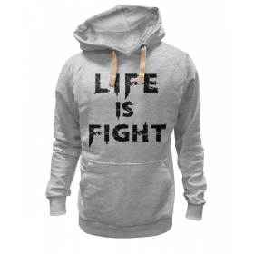 hoodie с принтом Жизнь это борьба в Белгороде,  |  | Тематика изображения на принте: 
