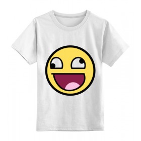 kids_tee с принтом Awesome smile в Белгороде,  |  | Тематика изображения на принте: 