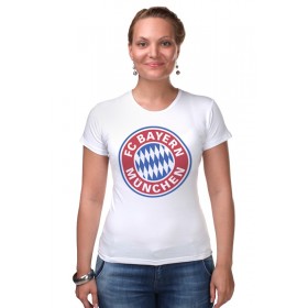 Женская футболка стрэйч с принтом Бавария Мюнхен в Белгороде,  |  | 