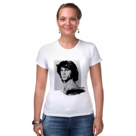 Женская футболка стрэйч с принтом Jim Morrison в Белгороде,  |  | 