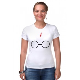 Женская футболка стрэйч с принтом Гарри Поттер (Harry Potter) в Белгороде,  |  | 