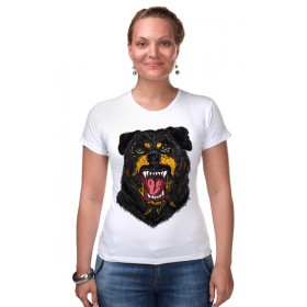 Женская футболка стрэйч с принтом Rottweiler в Белгороде,  |  | 