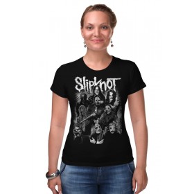 Женская футболка стрэйч с принтом Slipknot в Белгороде,  |  | 