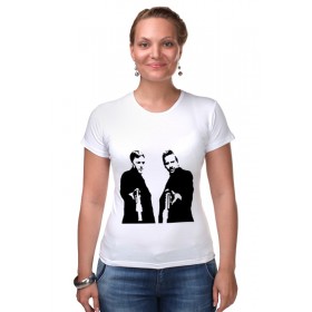 Женская футболка стрэйч с принтом Святые из бундока в Белгороде,  |  | Тематика изображения на принте: 