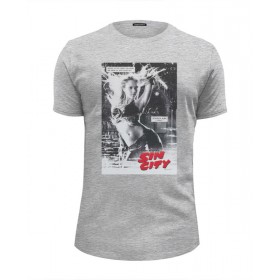 Мужская футболка Premium с принтом Sin City - Stenley Leads в Белгороде, Белый, черный, серый меланж, голубой: 100% хлопок, плотность 160 гр. Остальные цвета: 92% хлопок, 8% лайкра, плотность 170-180гр. |  | 