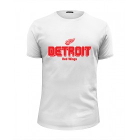 Мужская футболка Premium с принтом Detroit Red Wings в Белгороде, Белый, черный, серый меланж, голубой: 100% хлопок, плотность 160 гр. Остальные цвета: 92% хлопок, 8% лайкра, плотность 170-180гр. |  | 