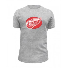 Мужская футболка Premium с принтом Detroit Red Wings / NHL USA в Белгороде, Белый, черный, серый меланж, голубой: 100% хлопок, плотность 160 гр. Остальные цвета: 92% хлопок, 8% лайкра, плотность 170-180гр. |  | 