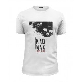 Мужская футболка Premium с принтом Mad Max / Безумный Макс в Белгороде, Белый, черный, серый меланж, голубой: 100% хлопок, плотность 160 гр. Остальные цвета: 92% хлопок, 8% лайкра, плотность 170-180гр. |  | 