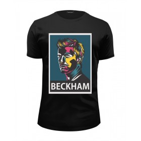 Мужская футболка Premium с принтом Дэвид Бекхэм в Белгороде, Белый, черный, серый меланж, голубой: 100% хлопок, плотность 160 гр. Остальные цвета: 92% хлопок, 8% лайкра, плотность 170-180гр. |  | 