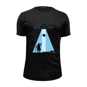 Мужская футболка Premium с принтом Mars Attacks в Белгороде, Белый, черный, серый меланж, голубой: 100% хлопок, плотность 160 гр. Остальные цвета: 92% хлопок, 8% лайкра, плотность 170-180гр. |  | 