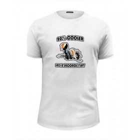 Мужская футболка Premium с принтом Rainbow Dash Urban в Белгороде, Белый, черный, серый меланж, голубой: 100% хлопок, плотность 160 гр. Остальные цвета: 92% хлопок, 8% лайкра, плотность 170-180гр. |  | Тематика изображения на принте: 
