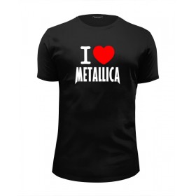 Мужская футболка Premium с принтом I love Metallica в Белгороде, Белый, черный, серый меланж, голубой: 100% хлопок, плотность 160 гр. Остальные цвета: 92% хлопок, 8% лайкра, плотность 170-180гр. |  | Тематика изображения на принте: 