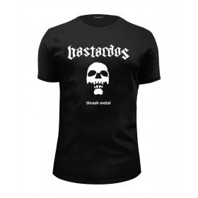 Мужская футболка Premium с принтом Bastardos в Белгороде, Белый, черный, серый меланж, голубой: 100% хлопок, плотность 160 гр. Остальные цвета: 92% хлопок, 8% лайкра, плотность 170-180гр. |  | Тематика изображения на принте: 