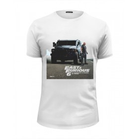 Мужская футболка Premium с принтом Fast Furious / Форсаж в Белгороде, Белый, черный, серый меланж, голубой: 100% хлопок, плотность 160 гр. Остальные цвета: 92% хлопок, 8% лайкра, плотность 170-180гр. |  | 