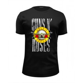 Мужская футболка Premium с принтом Guns N Roses в Белгороде, Белый, черный, серый меланж, голубой: 100% хлопок, плотность 160 гр. Остальные цвета: 92% хлопок, 8% лайкра, плотность 170-180гр. |  | 