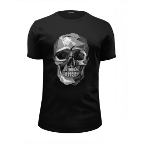 Мужская футболка Premium с принтом Геометрический череп в Белгороде, Белый, черный, серый меланж, голубой: 100% хлопок, плотность 160 гр. Остальные цвета: 92% хлопок, 8% лайкра, плотность 170-180гр. |  | 