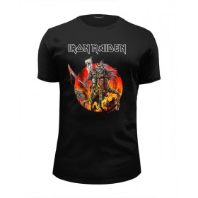 Мужская футболка Premium с принтом Iron Maiden Band в Белгороде, Белый, черный, серый меланж, голубой: 100% хлопок, плотность 160 гр. Остальные цвета: 92% хлопок, 8% лайкра, плотность 170-180гр. |  | 