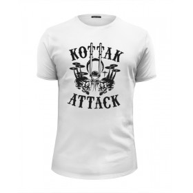 Мужская футболка Premium с принтом Kottak (ударник группы Scorpions) в Белгороде, Белый, черный, серый меланж, голубой: 100% хлопок, плотность 160 гр. Остальные цвета: 92% хлопок, 8% лайкра, плотность 170-180гр. |  | 