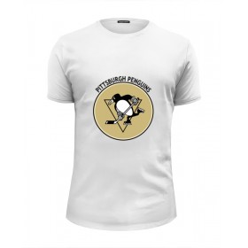 Мужская футболка Premium с принтом Pittsburgh Penguins в Белгороде, Белый, черный, серый меланж, голубой: 100% хлопок, плотность 160 гр. Остальные цвета: 92% хлопок, 8% лайкра, плотность 170-180гр. |  | 