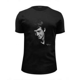 Мужская футболка Premium с принтом Jean Paul Belmondo в Белгороде, Белый, черный, серый меланж, голубой: 100% хлопок, плотность 160 гр. Остальные цвета: 92% хлопок, 8% лайкра, плотность 170-180гр. |  | 