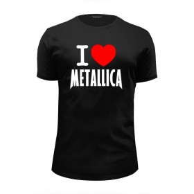Мужская футболка Premium с принтом I love Metallica в Белгороде, Белый, черный, серый меланж, голубой: 100% хлопок, плотность 160 гр. Остальные цвета: 92% хлопок, 8% лайкра, плотность 170-180гр. |  | 