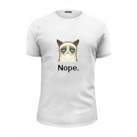 Мужская футболка Premium с принтом Сердитый котик / Grumpy Cat (Пиксельный) в Белгороде, Белый, черный, серый меланж, голубой: 100% хлопок, плотность 160 гр. Остальные цвета: 92% хлопок, 8% лайкра, плотность 170-180гр. |  | Тематика изображения на принте: 