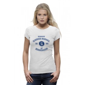 Женская футболка Premium с принтом ВШЭ в Белгороде,  |  | 