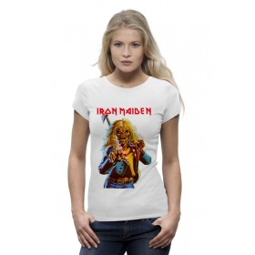 Женская футболка Premium с принтом Iron Maiden Band в Белгороде,  |  | 