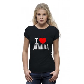 Женская футболка Premium с принтом I love Metallica в Белгороде,  |  | 
