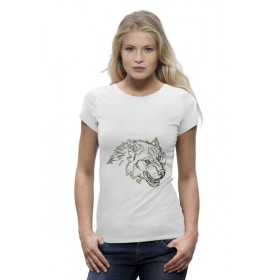 Женская футболка Premium с принтом Angry Wolf Толстовка в Белгороде,  |  | 