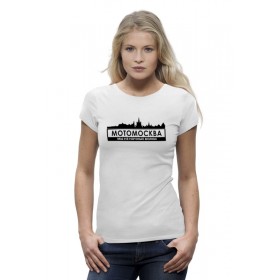 Женская футболка Premium с принтом МОТОМОСКВА - Мы не ночные волки. в Белгороде,  |  | Тематика изображения на принте: 