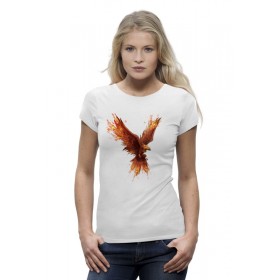 Женская футболка Premium с принтом Птица-Феникс в Белгороде,  |  | 