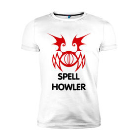Мужская футболка премиум с принтом Dark Elf Mage - Spell Howler в Белгороде, 92% хлопок, 8% лайкра | приталенный силуэт, круглый вырез ворота, длина до линии бедра, короткий рукав | elf | human fighter | lineage | spell howler | игры | хьюмен | хьюмэн