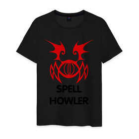 Мужская футболка хлопок с принтом Dark Elf Mage - Spell Howler в Белгороде, 100% хлопок | прямой крой, круглый вырез горловины, длина до линии бедер, слегка спущенное плечо. | elf | human fighter | lineage | spell howler | игры | хьюмен | хьюмэн