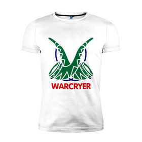 Мужская футболка премиум с принтом Orc Mage - Warcryer в Белгороде, 92% хлопок, 8% лайкра | приталенный силуэт, круглый вырез ворота, длина до линии бедра, короткий рукав | Тематика изображения на принте: lineage | warcryer